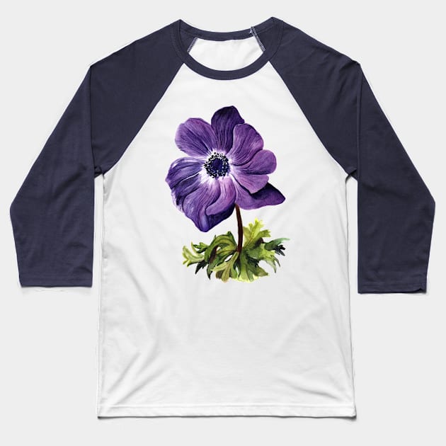 Anemone Baseball T-Shirt by artofsuff